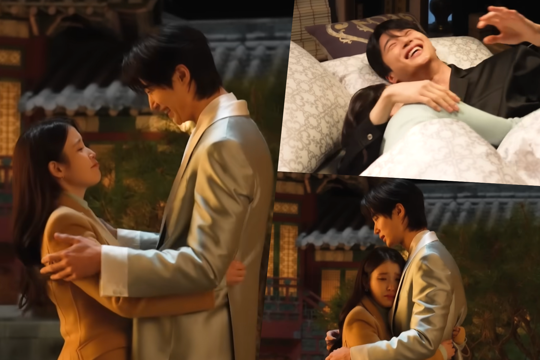 شاهد: آيو (IU) وبيون وو سيوك (Byeon Woo Seok) يصنعان أجواء دافئة على موقع تصوير "Perfect Crown"